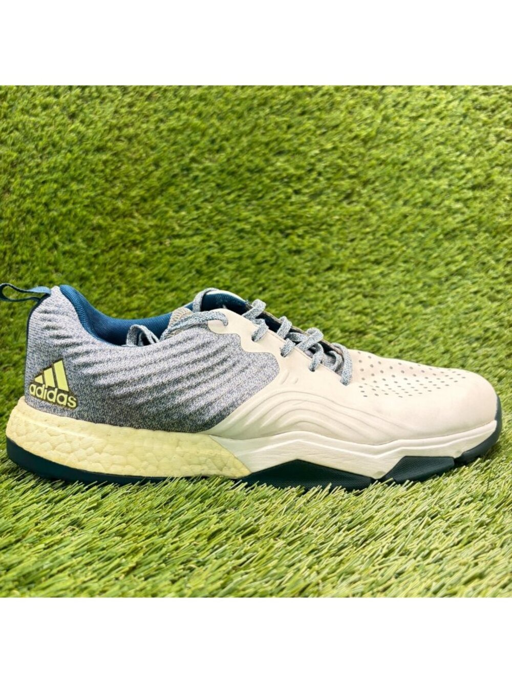 Adidas Adipower 4orged S Mens Size 9.5 White Gray Athletic Golf Spikeless Shoes